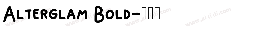 Alterglam Bold字体转换